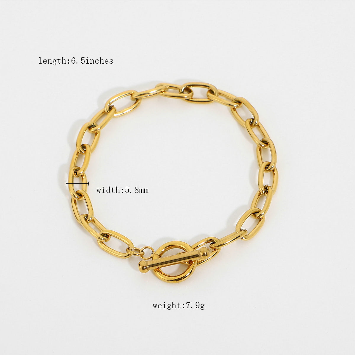 Classic OT Toggle Link Chain Bracelet