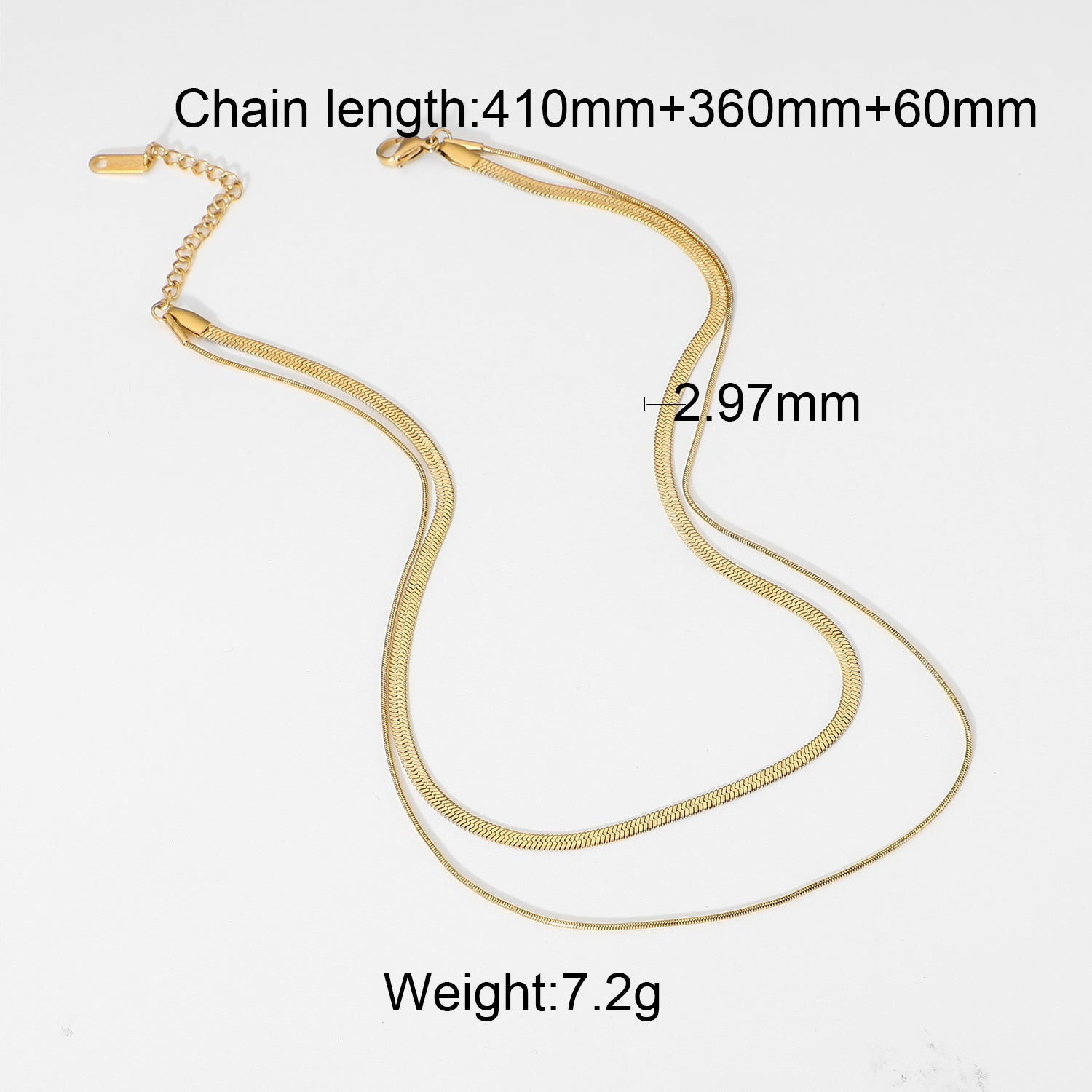 Double Layered Snake Chain Choker